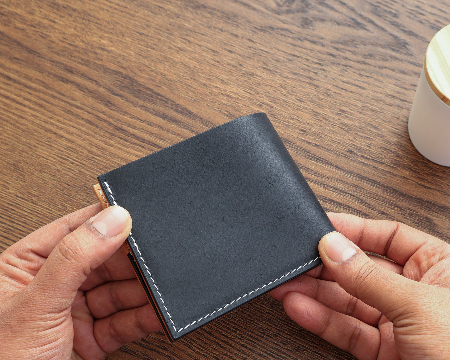 Bifold Wallet - 9 pocket Italian Full grain Veg tan leather wallet