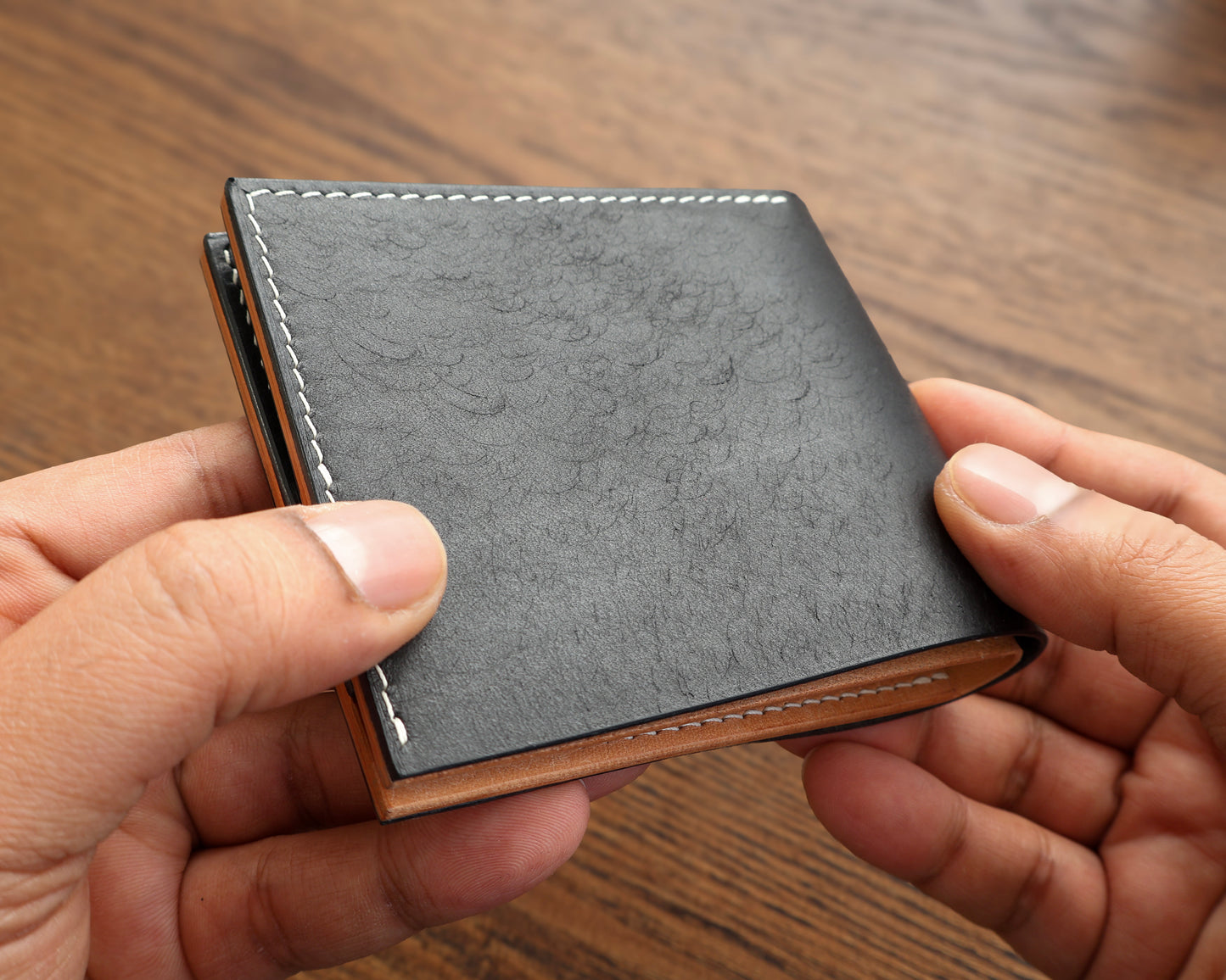 Bifold Wallet - 9 pocket Italian Full grain Veg tan leather wallet