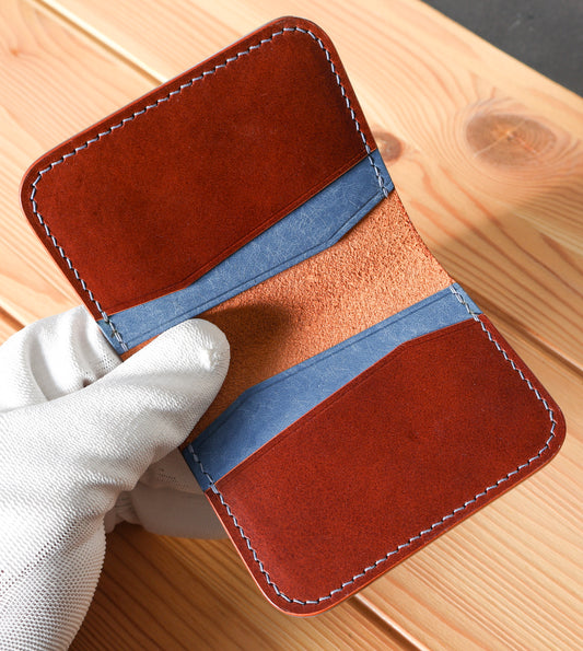 Bifold Wallet - Buttero Chestnut and Blue Wallet