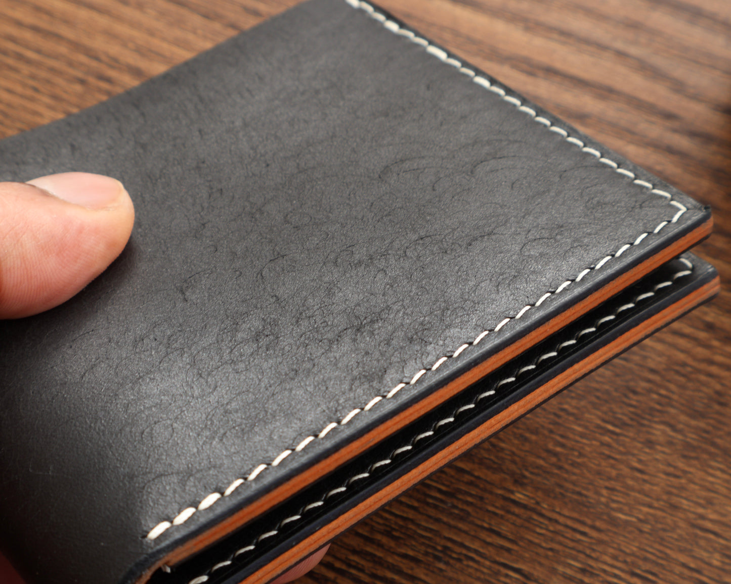 Bifold Wallet - 9 pocket Italian Full grain Veg tan leather wallet
