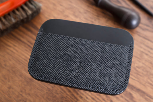 Minimalist Wallet - Black Buttero hatch 3 Slot Cardholder