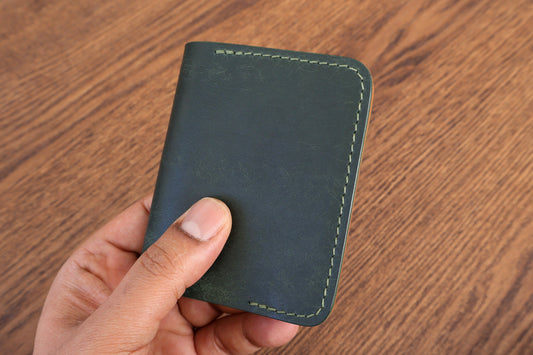 Bifold Wallet - Olive Green & Almond