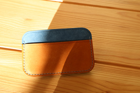 Minimalist Wallet - Almond Blue 3 Slot Cardholder